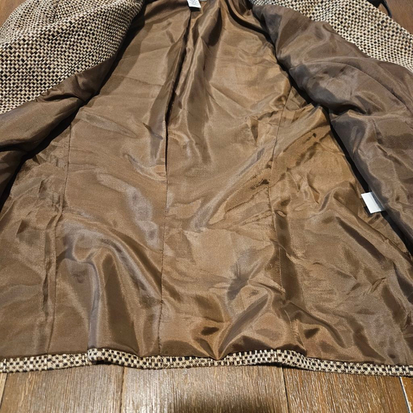 Women's Talbots Brown & Black Tweed Blazer Jacket 12W - Picture 9 of 9